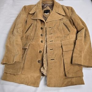 Vintage 60's Towncraft By Penneys Tan Courderoy Car Jacket Yugoslavia